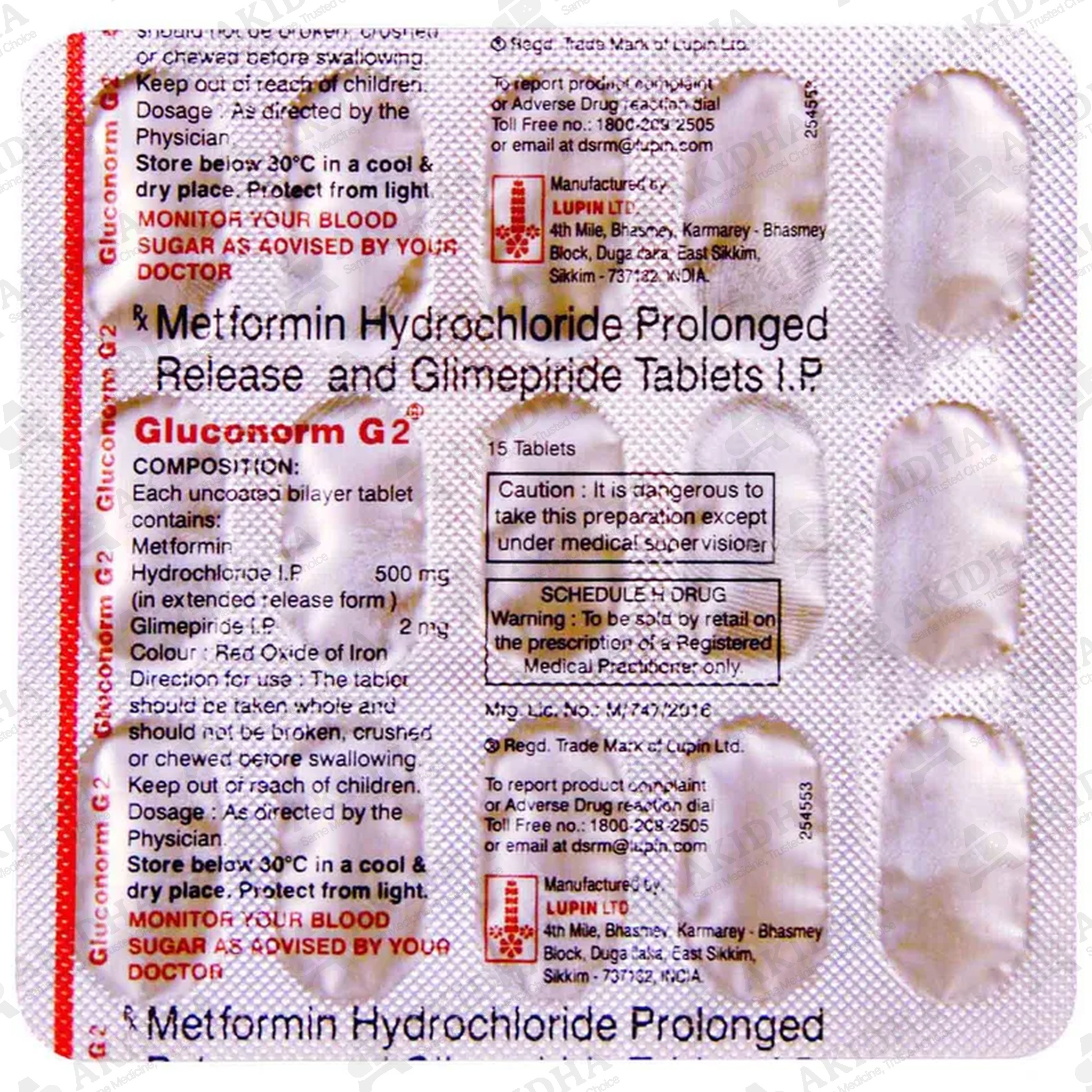 Gluconorm G2 Tablet 15