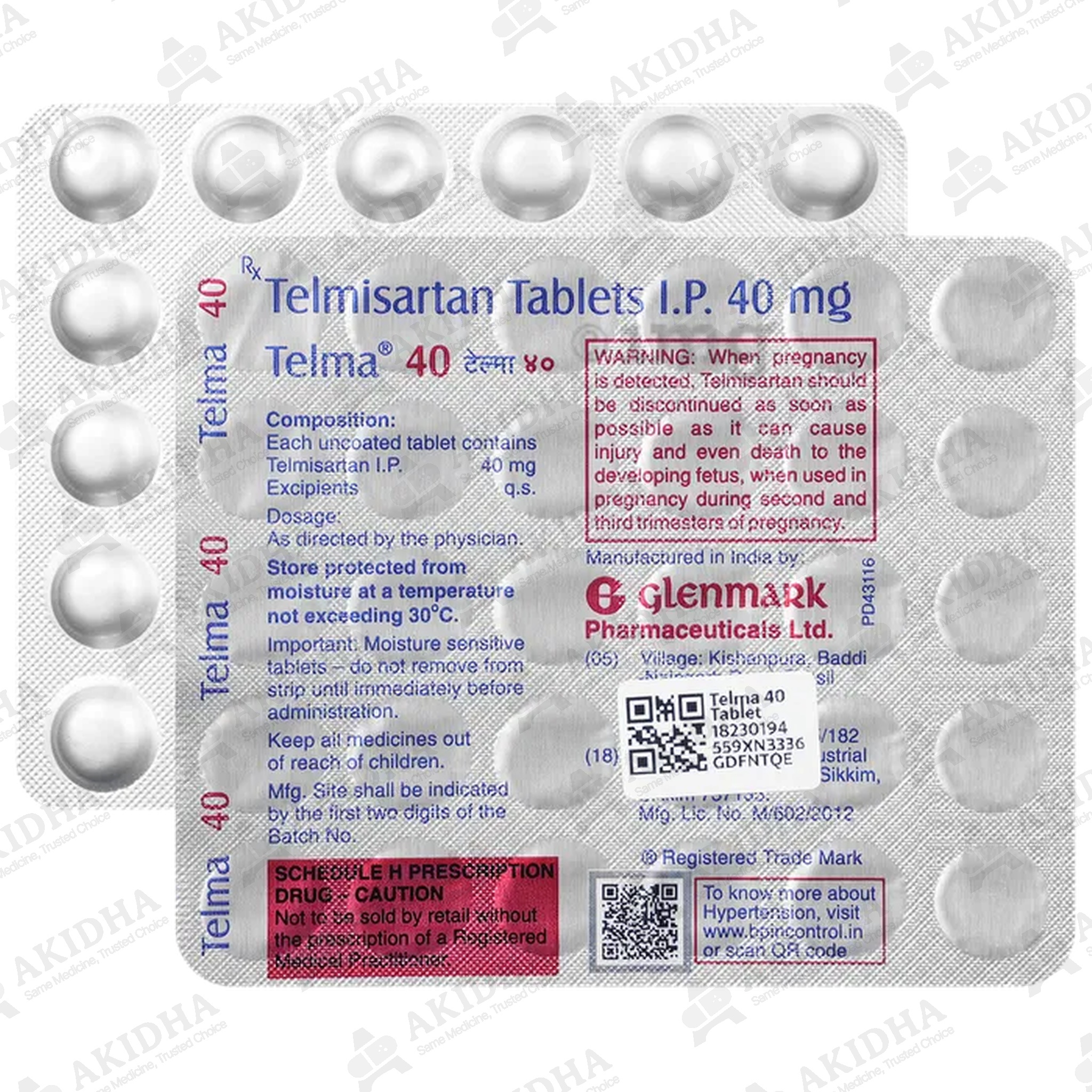 Telma 40 Tablet 30